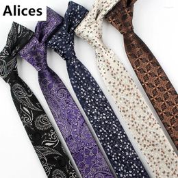 Bow Ties Design Luxury Paisley Neckties Classic Polyester 6cm Gravata Vintage Pattern Tie Business Casual
