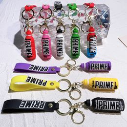 keychains woman designer key chains accessories keyrings for women Creative bottle Key chain PVC soft plastic beverage bottle bag key ring pendant 02