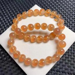 Link Bracelets 10MM Natural Sweet Agate Bracelet Crystal Reiki Healing Stone Fashion Jewellery Gifting Gift For Women 1pcs