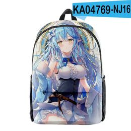 Backpack Fashion HOLOLIVE Snowflakes Pupil Bookbag Notebook Backpacks 3D Print Oxford Waterproof Boys/Girls Casual Travel