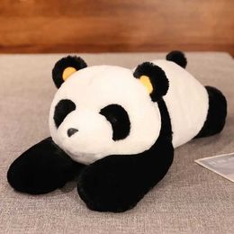 Plush Dolls 120CM Cute Giant Long Panda Bear Plush Lie Prone Posture Stuffed Animal Doll Toy Pillow Cartoon Kawaii Dolls Girls Kids Gifts H240521 3RVH