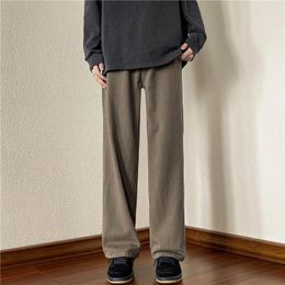 Men's Jeans Elastic Hight Waist Streetwear Loose Harajuku Trend Pants Trousers Baggy For Men Wide Leg Denim W317