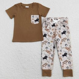 Clothing Sets Wholesale Baby Boy Clothes Rodeo Fashion Kids Designer Boys Western Boutique Toddler Short Sleeve Pant