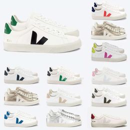 2024 New French Brazil Green Low-carbon Life V Organic Cotton Flats Platform Sneakers Women Casual Classic White Designer Shoes Mens Loafers