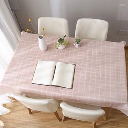 Table Cloth A359Home Tablecloth_Simple Style Four-color Plaid Tablecloth Oil-proof And Wash-free PVC Coffee