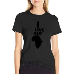 Women's Polos Live Aid Concert T-Shirt Graphic T Shirts Lady Clothes Western Dress For Women