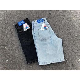 Men S Shorts Hip Hop Streetwear Polar Big Boy Skateboard Y K Pants Graphic Embroidery Retro Blue Denim Men Basketball F C