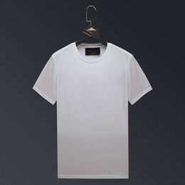Short sleeved T-shirt for men 2024 new summer round neck oversized mens clothing Modal cotton slim fit half sleeved mens t-shirt ice silk