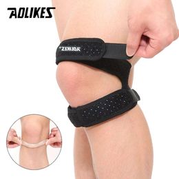 AOLIKES 1PCS Sports Kneepad Double Patellar Patella Tendon Support Brace Pad Protector Open Knee Wrap Strap Band L2405