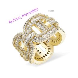 Customized Diamond Moissanite Ring 18k Gold Vvs Moissanite Igi Gia Lab Certificate Rose White Gold Hip Hop Ring for Men Women