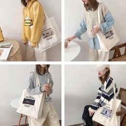 Shoulder Bags Women Canvas Shopping Bag Oil Painting Design Books Female Cotton Cloth Eco Handbag Tote Grocery Shopper