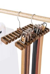 10 Grid Storage Rack Tie Belt Organiser Space Saver Rotating Scarf Ties Hanger Holder Hook Closet Organisation Tops Bra Belt Bag4705734