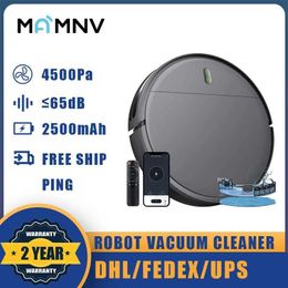 Robotic Vacuums MAMNV BR151 Robot Vacuum Cleaner 4500Pa Smart Home Cleaner Cleaning Machine for Home Carpet Cleaning Pet Hair WiFi Application Alexa J240518