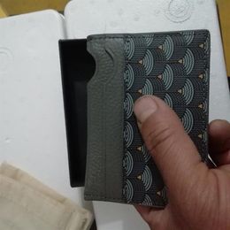 New three-dimensional artistic fish scale pattern card holder stripe printed leather wallet FLP card holder2181 225A
