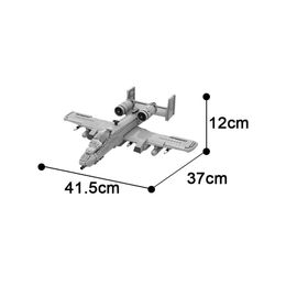 Aircraft Modle 792Pcs MOC A-10 Thunderbolt II Brick Fighter Model Military Aircraft Building Block Assembly Aircraft Toy Gifts S5452138