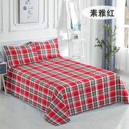 Bedding sets WOSTAR Bohemian retro plaid bed sheet set and case soft cozy home textile luxury bedding single double queen king size H240521 6D8A