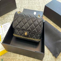 10A Fashion Designer Double Bags Chain Solid Clutch Flap Bag Shoulder Luxury Women Hasp Totes Waist Square Stripes Letters Handbags Bag Bukm
