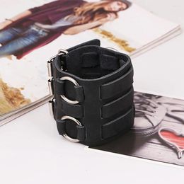 Link Bracelets Punk Wrap Cuff Wrist Band Fashion Pendent Leather Alloy DIY Prop Unisex Lady Accessories Ornament Sweet Gift