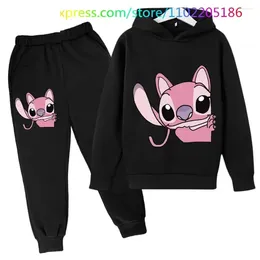 Clothing Sets Spring Autumn Girls Stitch Hoodie Set Kids Christmas Clothes Casual Boys Suit Children Hoodies And Pants 2pcs