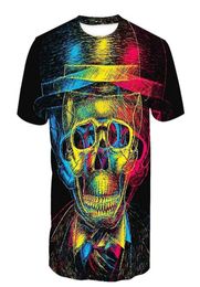 3D Print T Shirt Skull Tee Short Sleeve Printing Shirts Super Cool Men Women Tshirts 18 styles Summer Street wear Tshirt5813375