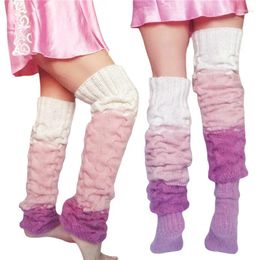 Women Socks Cable Knit Thigh High Stockings Extra Long Over Knee Winter Boot