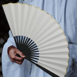 Decorative Figurines 10pcs Blank Xuan Paper Folding Fan DIY Ancient Style Calligraphy Inscription Wedding Travel Memorial Holiday Party