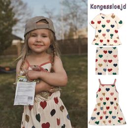 Clothing Sets Kids Girls Clothes 24 KS Summer Toddler Tees Baby Heart Cute Print T Shirts And Shorts Set Children Dresses Outfit