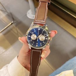 High quality automatic date cowhide strap 3 pin display pure steel original quartz zero Rework movement sapphire diameter 40mm Simple business leisure mens watch