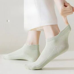 S100% cotton socks summer women's short tube Korean version sweat-absorbent deodorant pure color breathable mesh all match shallow mouth invisible