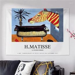 Tapestries Oil Painting Retro Living Room Hanging Cloth Wall Bedroom Bedside Background Layout Sofa