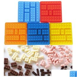 Baking Moulds Sile Chocolates Moulds Cake Building Blocks Ice Tray Mould Diy Chocolate Cube Tools Kka7911 Drop Delivery Home Garden Ki Dh3Lj