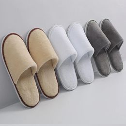 Slippers 1Pair Soft Plush Cotton Cute Shoes Non-Slip Floor Indoor House Home Furry Women Men For Bedroom Winter