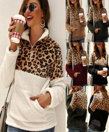 Designer hoodie fur clothes Femme Winter Thick fashion Sweater for women top Sweatshirt Cardigan Shawl coat jacket warm Leopard ca8379691