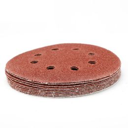 Round Sanding Discs Sanding Sandpaper 10pcs Tools 8 Hole Aluminum Oxide Discs Equipment Grit 40-2000# Polishing