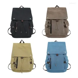 School Bags Fashionable Backpack Drawstring Laptop Large Capacity College Bag For Teenagers