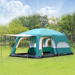 Tents And Shelters Thickened Rainproof Family Tent Two Rooms Leisure Camping One Layer 4 6 8 10 Person