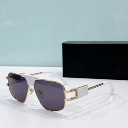 Square Sunglasses 2251 White Gold/Dark Grey Men Designer Sunglasses Summer Glasses Sunnies Gafas de sol Shades UV400 Protection Eyewear