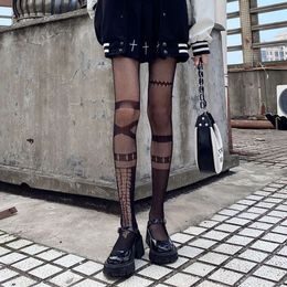 3PCS New Women Anime Pantyhose Pattern Fishnet Stockings Sexy Haruku Hosiery Nylon Women's Lolita JK Style Tights