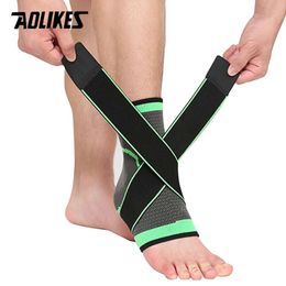 AOLIKES 1 PC Sports Ankle Brace Compression Strap Sleeves Support 3D Weave Elastic Bandage Foot Protective Gear Gym Fiess L2405