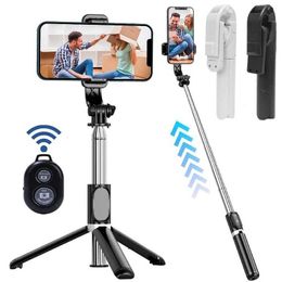 Selfie Monopods Portable selfie stick desktop phone holder tripod wireless remote control selfie stick suitable for iPhone Android Universal d240522