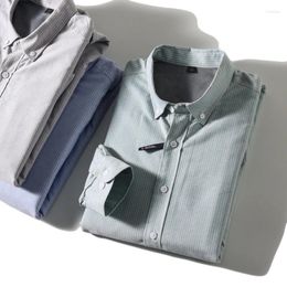 Men's Casual Shirts Cotton Wedding Pure All Wash And Pile Thickened Business Work Long Sleeve Shirt