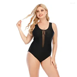 Women's Swimwear 2024 Sexy Swimsuits Plus Size Women One Piece Female Bathing Suit Fused Monokini Black Large Swimming Costume Beachwear
