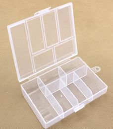 Empty 6 Compartment Plastic Clear Storage Box For Jewelry Nail Art Container Sundries Organizer 4218288