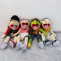 Action Toy Figures Jeffy Hand Puppet Doll Anime Figure Talk Show Roleplay Movable Mouth Props Chef Police Prince Dad Mom Plush Toys Puppet Kid Gift T240521