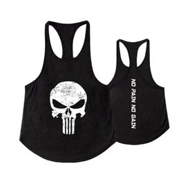 2018 Men Skull Tank Tops Men Vegeta Bodybuilding clothing Summer Fitness Men Vest Undershirt Stringer Tank Top sleeveless7139188