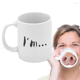 Mugs Cute Pig Nose Cup Spoof Funny Weird Animal Water Beverage Laugh Tea Coffee Cups