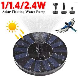 Garden Decorations 1/1.4/2.4W Solar Floating Water Fountain Pump Bird Bath With 6 Nozzles Powered Pool Pond Decoration For Outdoor