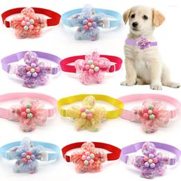 Dog Apparel 50 Pc Cute Flower Style Pet Puppy Grooming Accessories For Small Dogs Collar Bow Ties Supplies