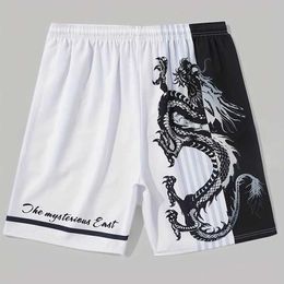 Men's Shorts New Fashion Summer Mens Graphic Beach Y2K Shorts Printed Dragon Super Large Quick Drying Luggage Holiday Hawaiian Leisure Swimsuit J240522