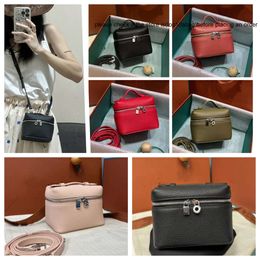 Loro * Piano LP Extra Square Designer LP19 Bag mini Small Pocket Pouch tote 11.5 cm Genuine Leather Women Luxury Two way zipper crossbody Popular bags 2MEQ